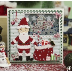(YCD10335)Dies - Yvonne Creations Christmas Scenery - Santa Claus