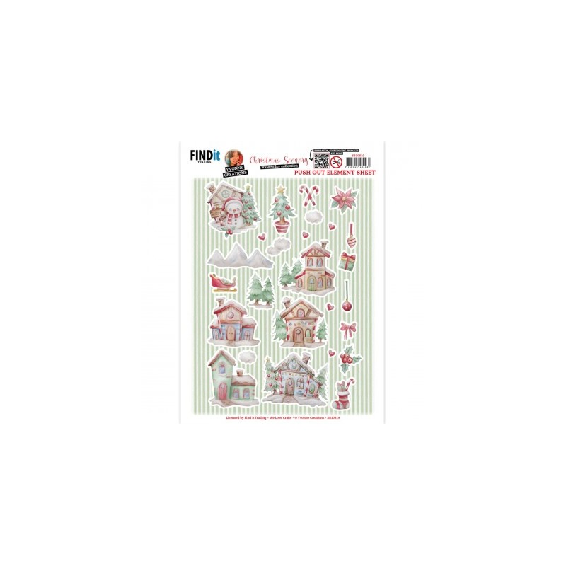 (SB10819)Push-Out - Yvonne Creations - Christmas Scenery - Small Elements B