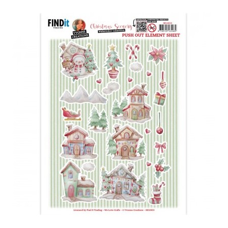 (SB10819)Push-Out - Yvonne Creations - Christmas Scenery - Small Elements B