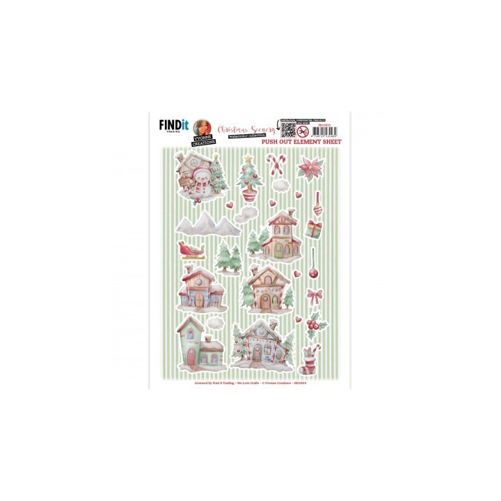 (SB10819)Push-Out - Yvonne Creations - Christmas Scenery - Small Elements B