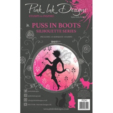 (PI241)Pink Ink Designs Puss In Boots A5 Clear Stamps