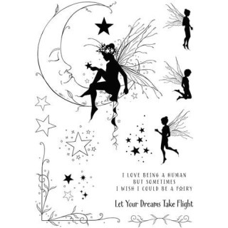 (PI243)Pink Ink Designs Moon Fairy A5 Clear Stamps