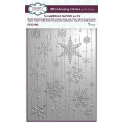 (EF3D-068)Creative Expressions Sue Wilson 3D Embossing Folder Shimmering Snowflakes