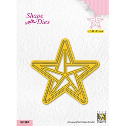 (SD284)Nellie's shape dies Stars Origami
