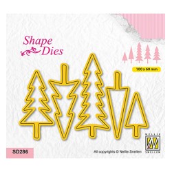 (SD286)Nellie's shape dies Christmas Trees