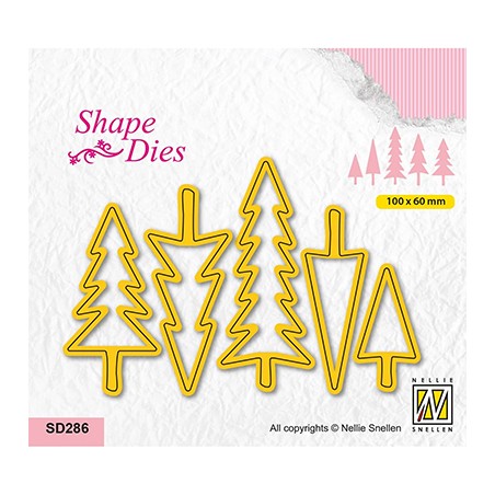 (SD286)Nellie's shape dies Christmas Trees