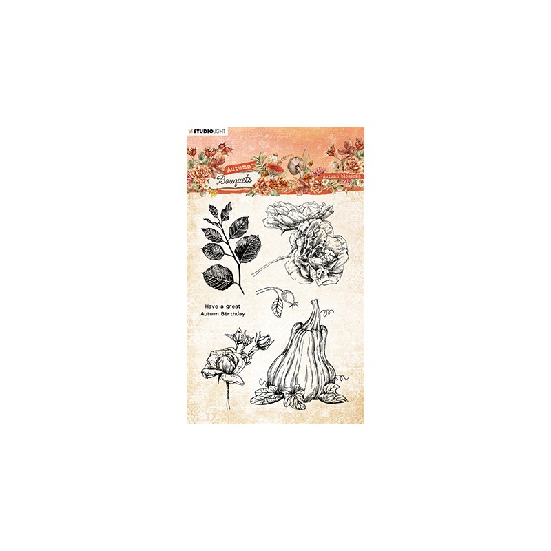(SL-AB-STAMP509)Studio light Clear stamp  Autumn Blossoms Autumn Bouquet nr.509