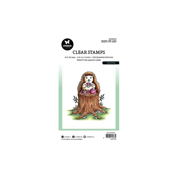 (BL-ES-STAMP533)Studio light BL Clear stamp Time for tea By Laurens nr.533