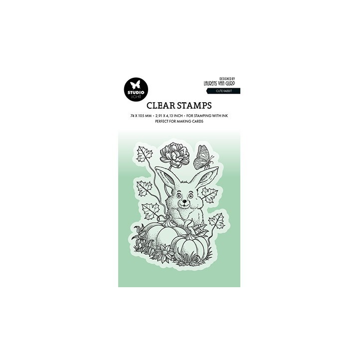 (BL-ES-STAMP535)Studio light BL Clear stamp Cute rabbit By Laurens nr.535