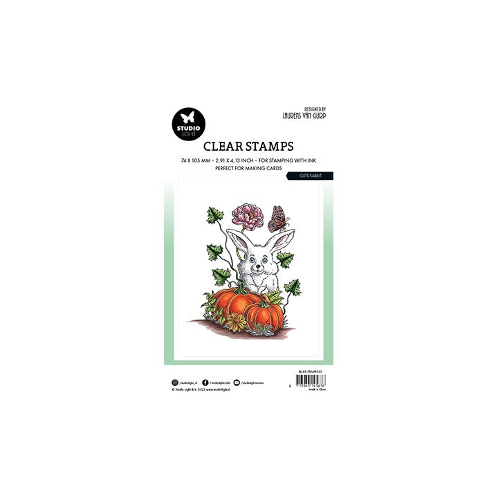 (BL-ES-STAMP535)Studio light BL Clear stamp Cute rabbit By Laurens nr.535