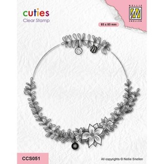 (NCCS051)Nellie's Choice Clear stamps Wreath