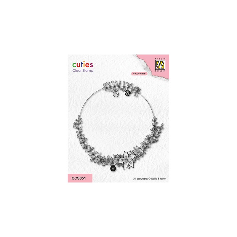 (NCCS051)Nellie's Choice Clear stamps Wreath