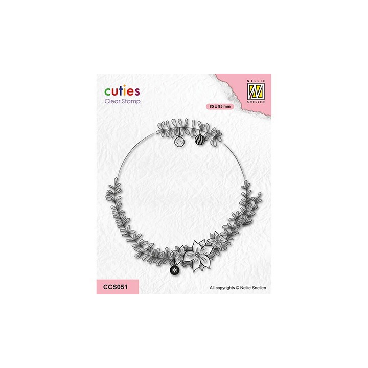 (NCCS051)Nellie's Choice Clear stamps Wreath