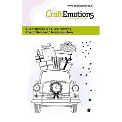(5042)CraftEmotions clearstamps 6x7cm - Christmas car