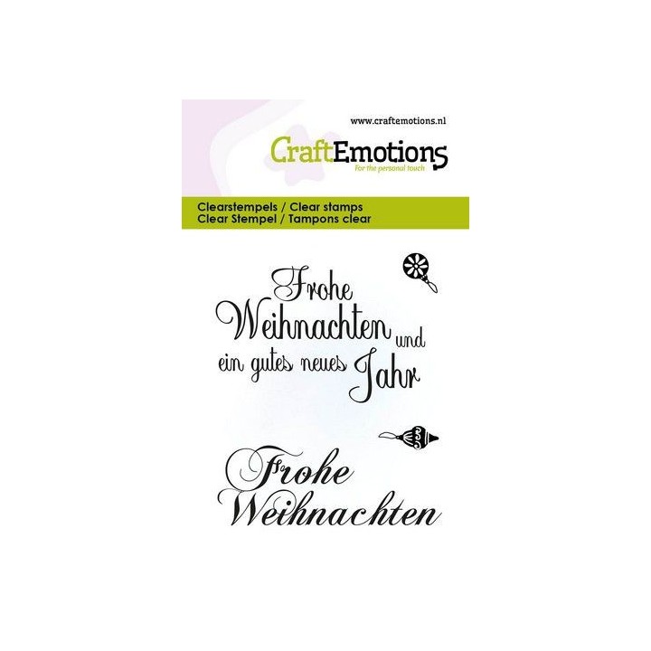 (5046)CraftEmotions Clearstamps 6x7cm - Weihnachtstext D