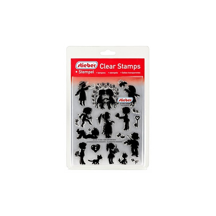 (CS-854)Stieber clearstamp Silhouettes Romance