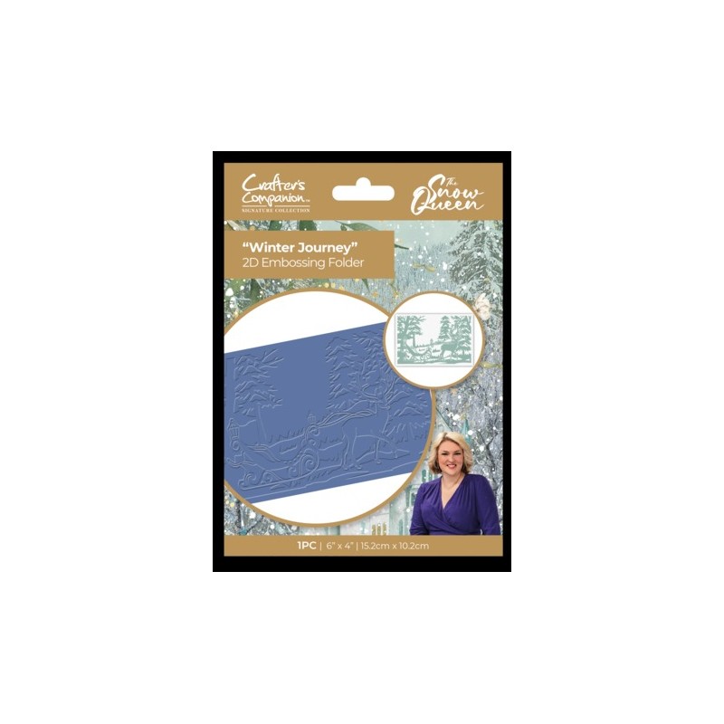(S-SQ-EF4-WIJO)Crafter's Companion Sara Signature The Snow Queen 2D Embossing Folder Winter Journey