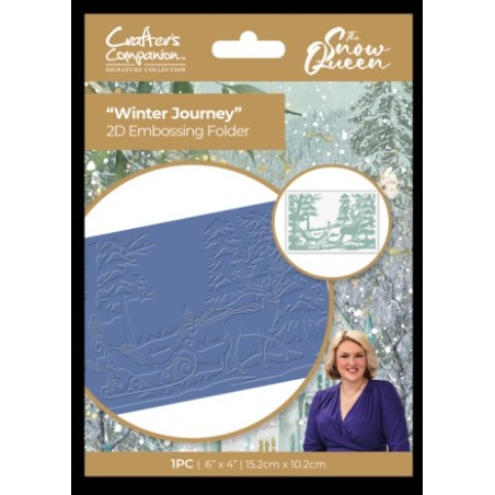 (S-SQ-EF4-WIJO)Crafter's Companion Sara Signature The Snow Queen 2D Embossing Folder Winter Journey