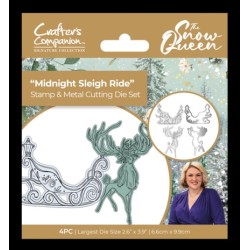 (S-SQ-STD-MSLR)Crafter's Companion Sara Signature The Snow Queen Stamp and Die Midnight Sleigh Ride
