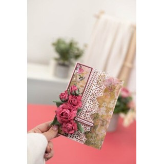 (NGA-VR-QPCE-PLB)Crafter's Companion Vintage Rose Pre-cut Elements Pretty Lace Border