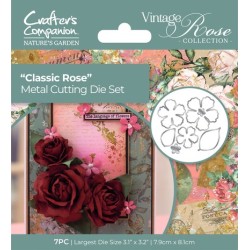 (NGA-VR-MD-CRO)Crafter's Companion Vintage Rose Metal Die Classic Rose