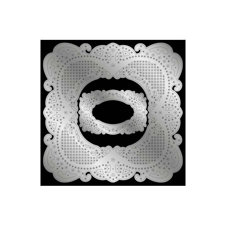 (NGA-VR-MD-ELA)Crafter's Companion Vintage Rose Metal Die Exquisite Lace