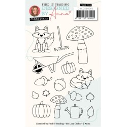 (DBACS10005)Designed By Anna - Mix And Match Clear Stamps - Felix Fox