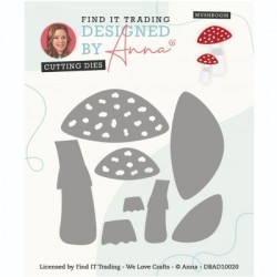(DBAD10020)Designed By Anna - Mix And Match Cutting Dies - Mushrooms