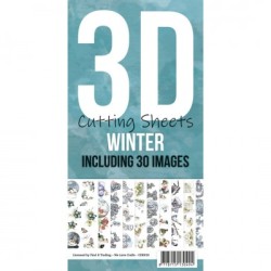 (CDK010)3D Cutting Sheets - Cards Deco - Winter