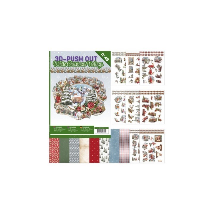 (3DPO10043)3D Push Out Book 43 - White Christmas Feelings