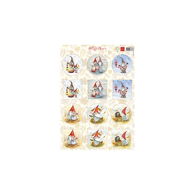 (HK1714)3D Hetty's Mini's - Gnomes