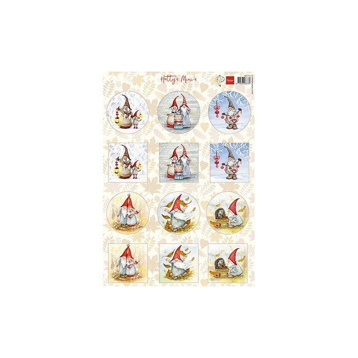 (HK1714)3D Hetty's Mini's - Gnomes