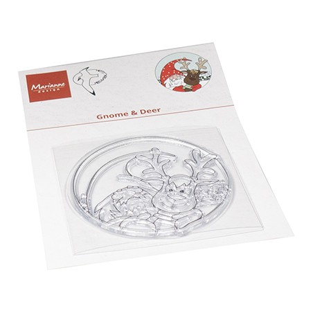 (HT1672)Clear stamp Hetty's Gnome & Deer