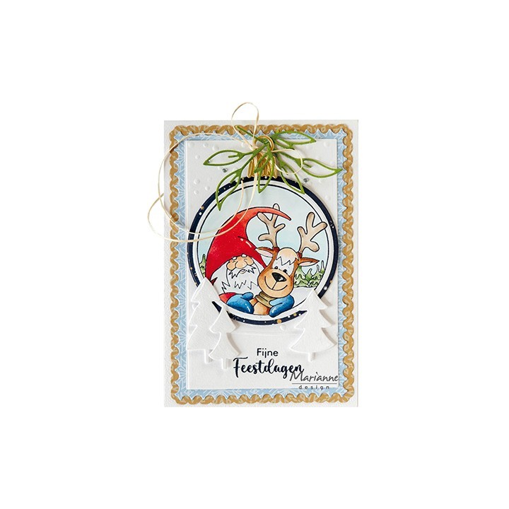 (HT1672)Clear stamp Hetty's Gnome & Deer
