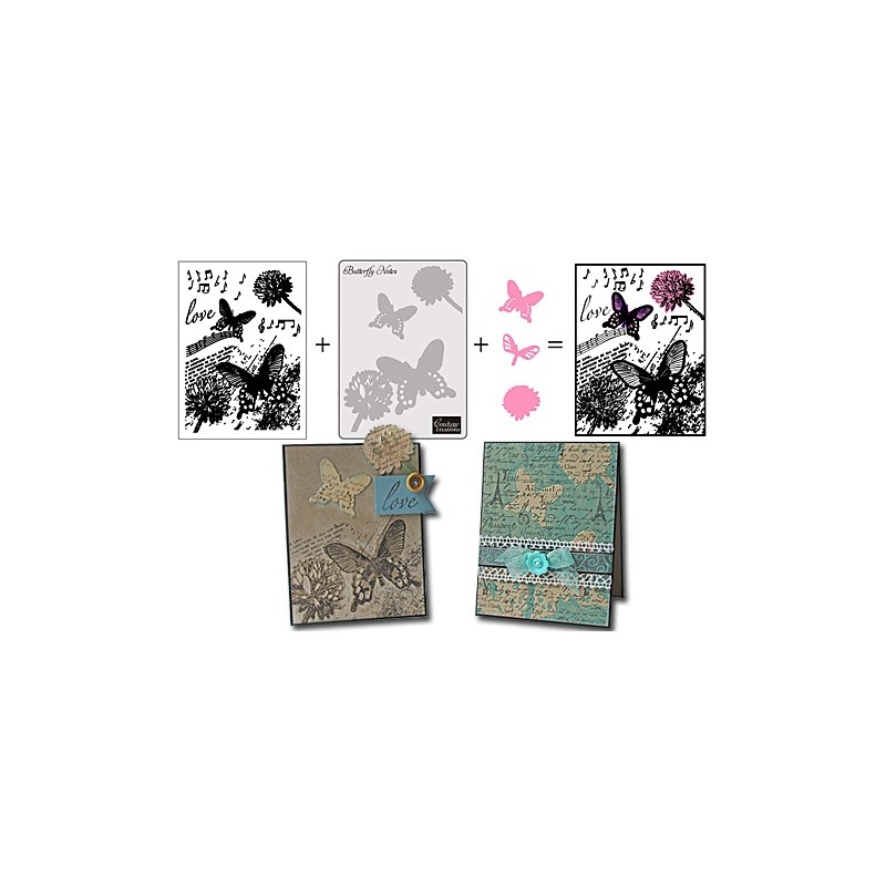 (CO723400)CC 3 in 1 set Butterfly Notes