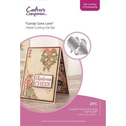 (CC-DCE-MD-CCLA)Crafter's Companion Christmas Corner Cutting & Embossing Die Candy Cane Lane
