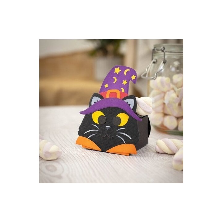 (CC-DCE-MDS-HALTB)Crafter's Companion Halloween Treat Boxes Metal Die & Box Stencil