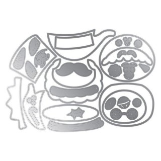 (CC-DCE-MDS-CHRTB)Crafter's Companion Christmas Treat Boxes Metal Die & Box Stencil