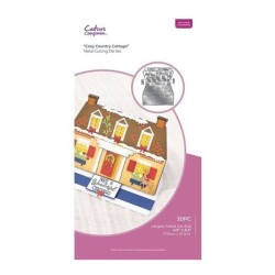 (CC-DCE-MD-CCCO)Crafter's Companion 3-in-1 Create-a-Card Cutting & Embossing Die Cosy Country Cottage