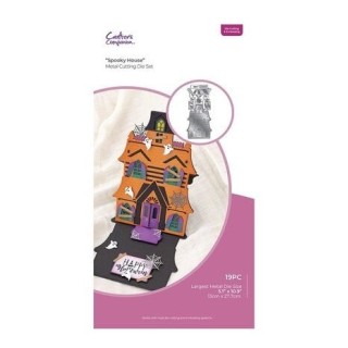 (CC-DCE-MD-SPHO)Crafter's Companion 3-in-1 Create-a-Card Cutting & Embossing Die Spooky House