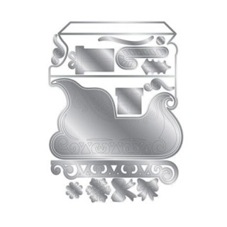 (CC-DCE-MD-CHSL)Crafter's Companion 3-in-1 Create-a-Card Cutting & Embossing Die Christmas Sleigh