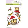 (1574)CraftEmotions clearstamps A6 - Owls 4 Christmas Carla Creaties
