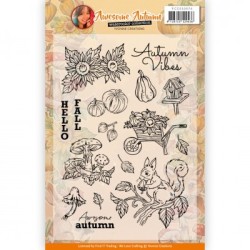 (YCCS10076)Clear Stamps - Yvonne Creations - Awesome Autumn - Happy Fall