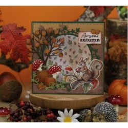 (YCCS10076)Clear Stamps - Yvonne Creations - Awesome Autumn - Happy Fall