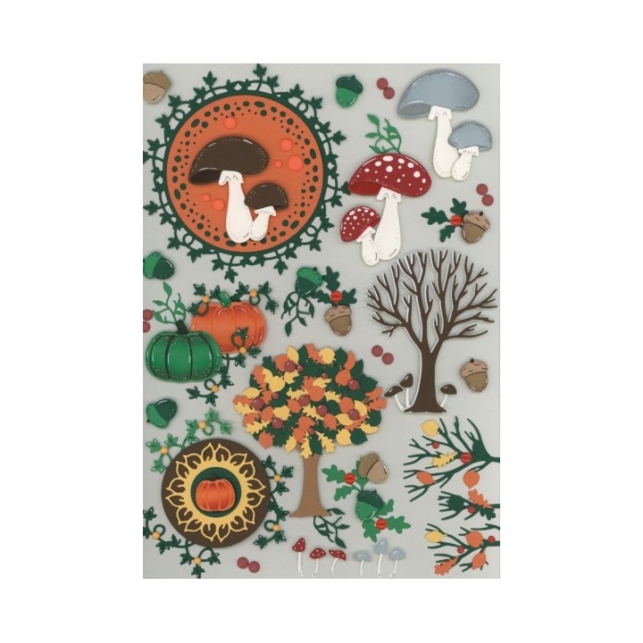 (YCD10324)Dies - Yvonne Creations - Awesome Autumn - Autumn Circle