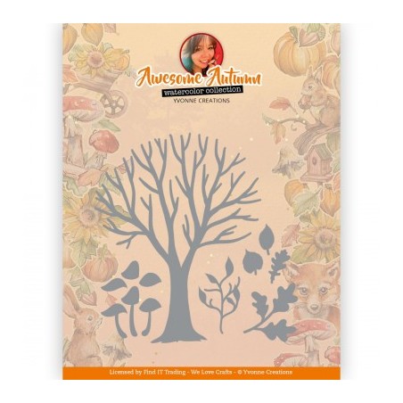 (YCD10326)Dies - Yvonne Creations - Awesome Autumn - Autumn Tree