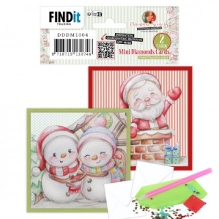 (DDDM1004)Dotty Designs Mini Diamond Cards Set - Christmas Scenery