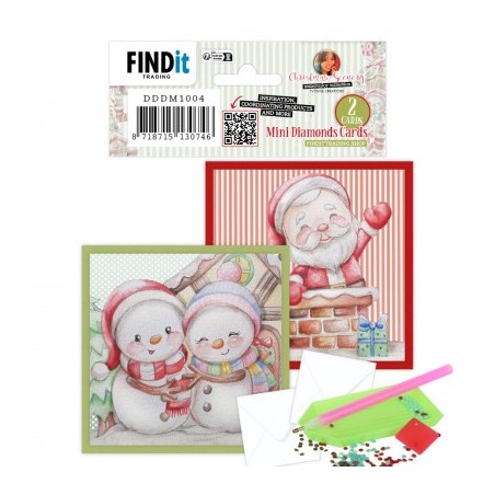 (DDDM1004)Dotty Designs Mini Diamond Cards Set - Christmas Scenery