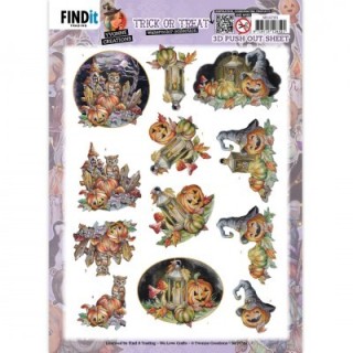 (SB10783)3D Push-Out - Yvonne Creations - Trick Or Treat - Halloween Pumpkin