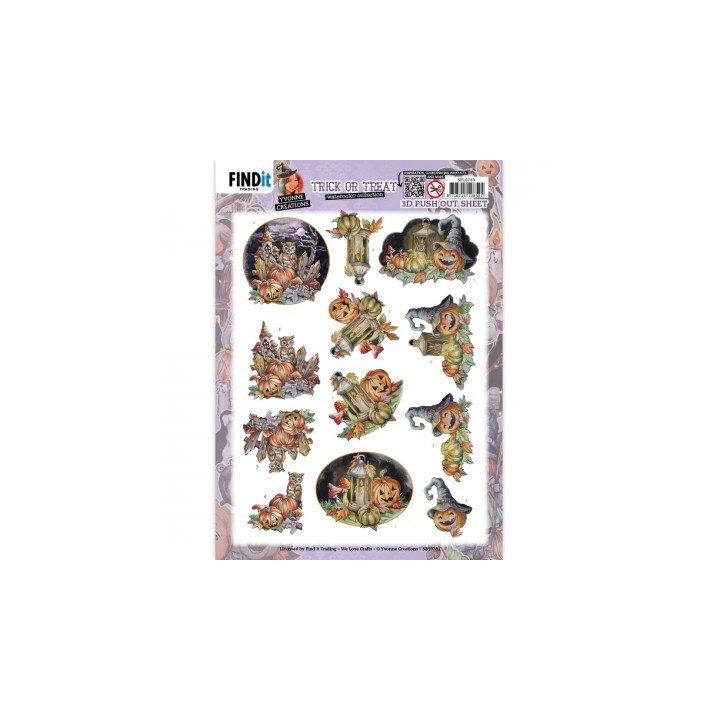 (SB10783)3D Push-Out - Yvonne Creations - Trick Or Treat - Halloween Pumpkin